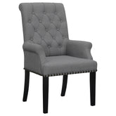 Best Furniture Outlet - Coaster - Alana Fabric Upholstered Dining Arm Chair Grey - 115163